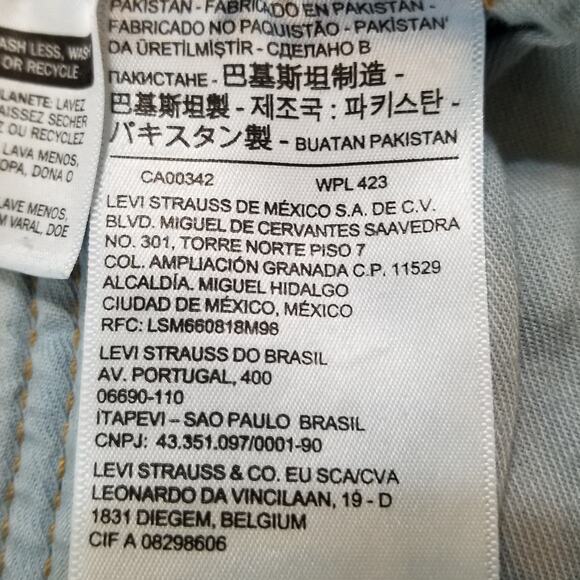 Levi's 505 Med Wash Regular Fit Men's Red Tab Straight Leg Denim Jeans Sz 36X34 - Picture 8 of 10